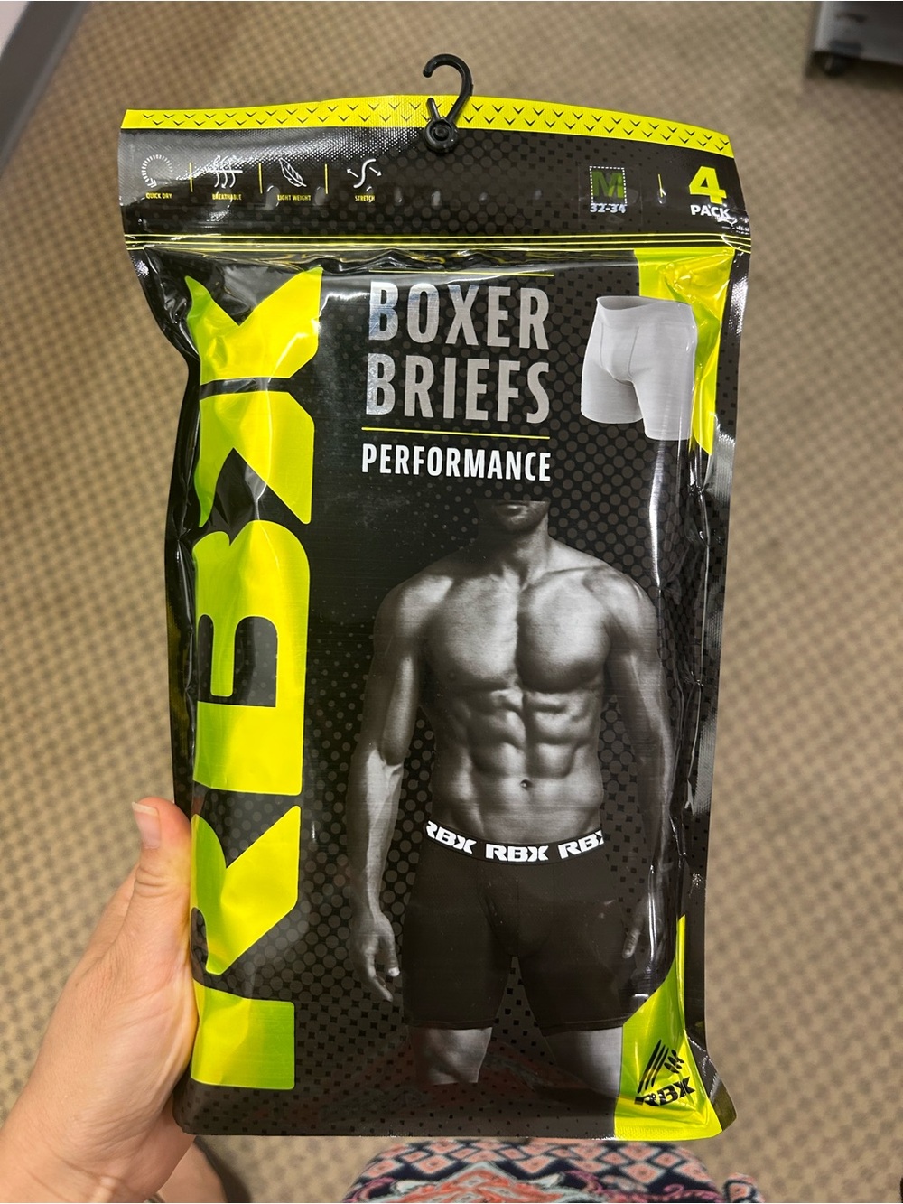 NWT RBX Performance Boxer Briefs 4 pack
